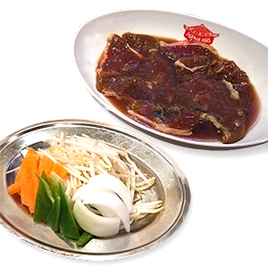 花尻ジンギスカン(味付)焼き野菜セット